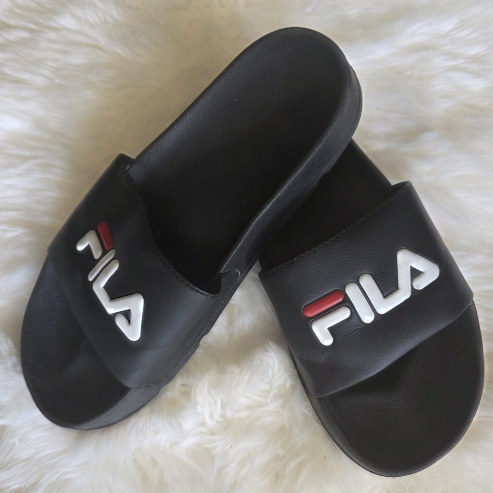 Fila Black Slide Sandals